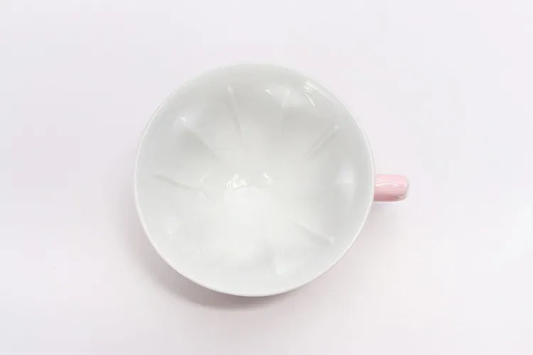 ARITA WARE PALE PINK GLAZE IRIDESCENT CHERRY BLOSSOM TEACUP/ TASEI KILN