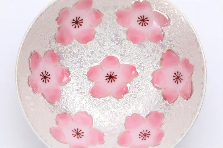 ARITA WARE “LIGHT PINK LUSTER SAKURA SAKE SET” – TASEIGAMA KILN | JAPANESE PORCELAIN TOSOKI