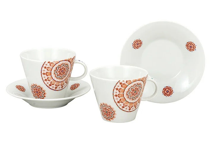 KUTANI WARE PAIR COFFEE (AKAE)/TAISHI KLIN