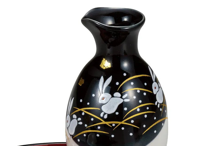 KUTANI JAPANESE SAKE SET HANE USAGI (WITH TRAY)