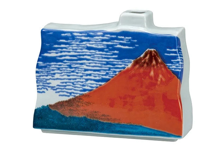 KUTANI JAPANESE SINGLE FLOWER VASE HOKUSAI GAIFŪ KAISEI