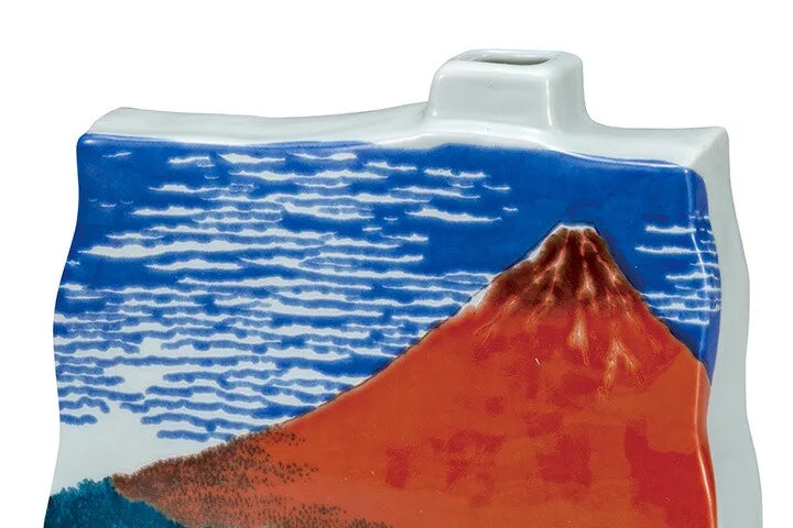 KUTANI JAPANESE SINGLE FLOWER VASE HOKUSAI GAIFŪ KAISEI