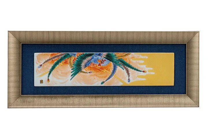 KUTANI WARE CERAMIC PLAQUE PHOENIX / YOSHINORI FUKUDA