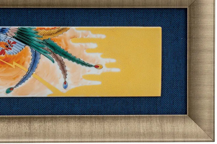 KUTANI WARE CERAMIC PLAQUE PHOENIX / YOSHINORI FUKUDA