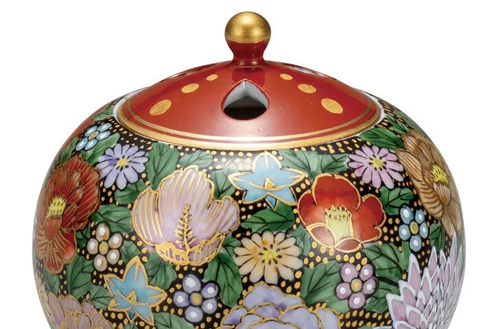KUTANI WARE INCENSE BURNER HONKIN HANAZUME / RYUUZAN