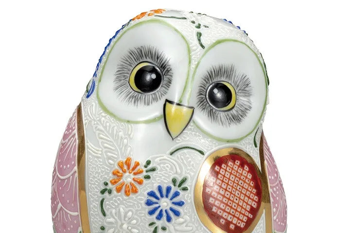KUTANI WARE OWL FIGURINE SHIKAKO SHIROMORI