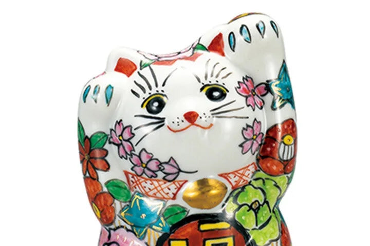 KUTANI WARE RYŌTE MANEKI NEKO HANAZUME