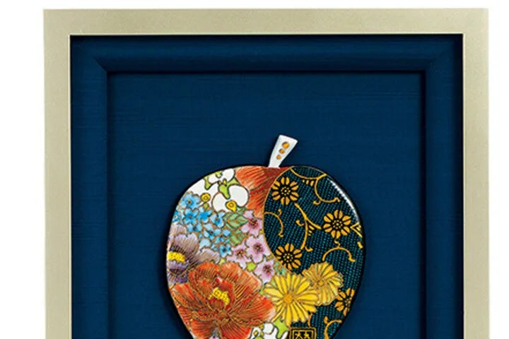 KUTANI WARE CERAMIC PLAQUE KIN HANAZUME /TAISHI KLIN