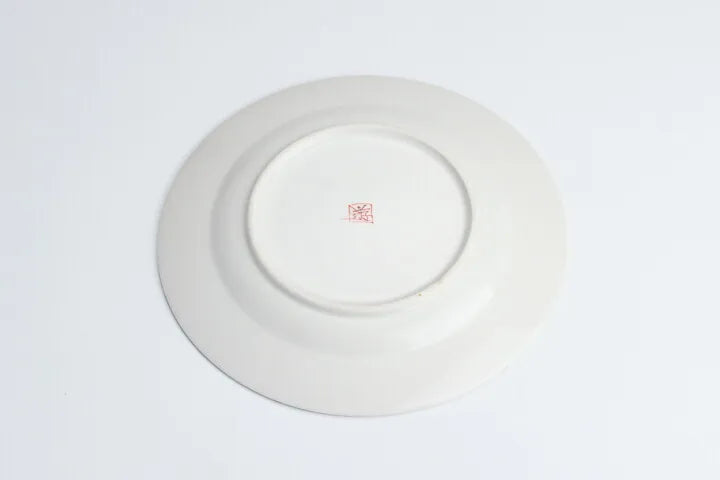 KUTANI WARE PERSIAN PURPLE PLATE  IROE-YU HAND-PAINTED JAPANESE CERAMIC PLATE  MADE IN JAPAN