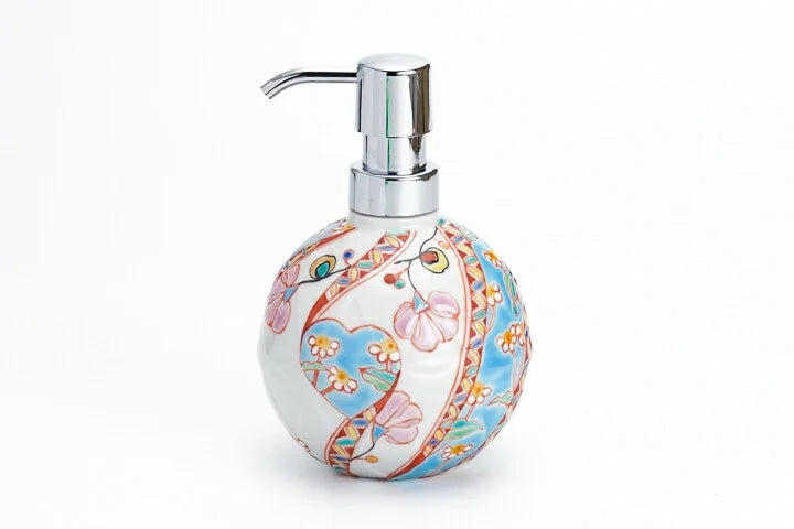 KUTANI WARE SOAP BOTTLE FLORAL TAPESTRY / GINSYUU KLIN