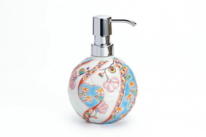 KUTANI WARE SOAP BOTTLE FLORAL TAPESTRY / GINSYUU KLIN