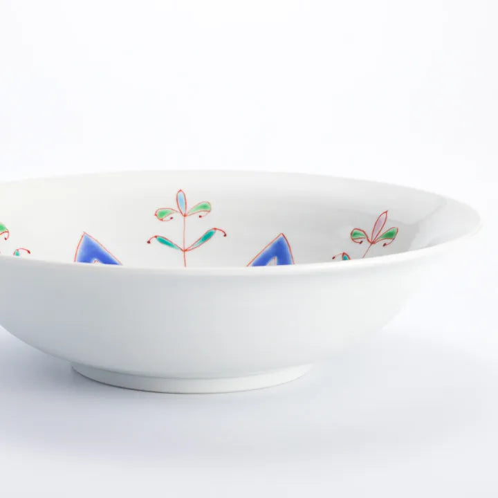 KUTANI WARE SERVING BOWL DREAM IN BLUE/GINSYUU KLIN