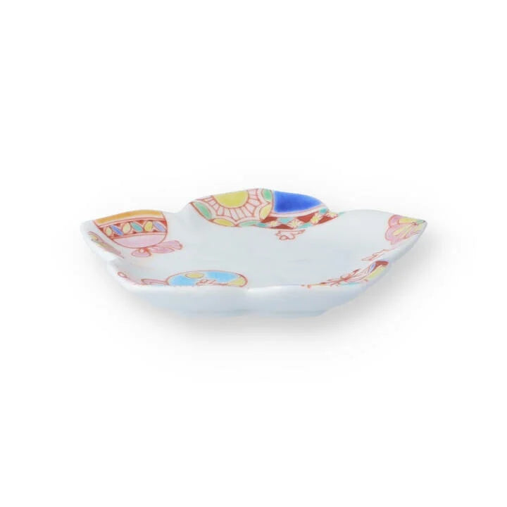 KUTANI WARE KIKYO SMALL PLATE/ GINSYUU KLIN