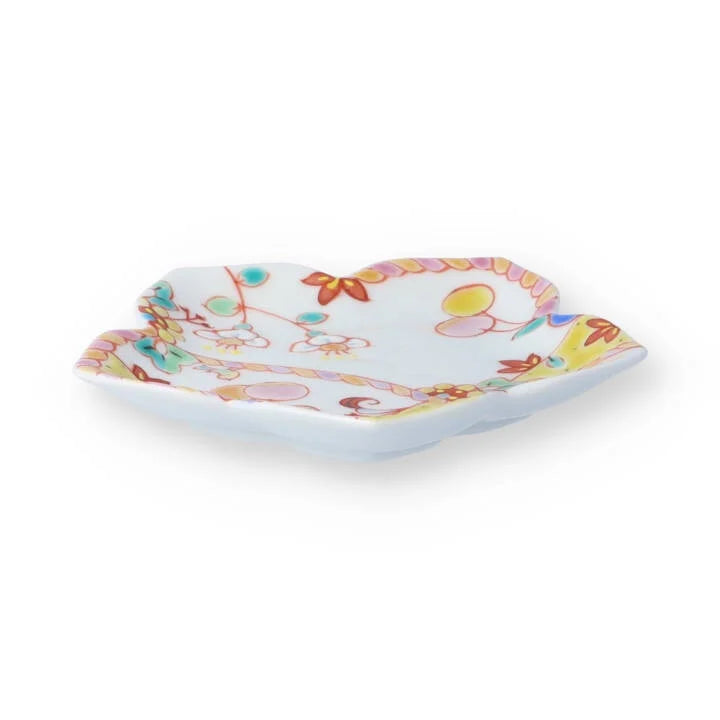 KUTANI WARE KIKYO SMALL PLATE PRIMAVERA / GINSYUU KLIN