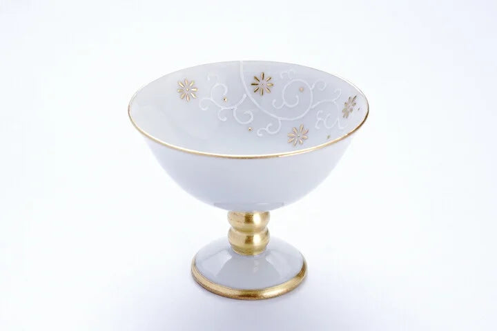 KUTANI WARE SAKE CUP(SHIRAMORIARABESQUE PATTERN)/ KINZAN KLIN