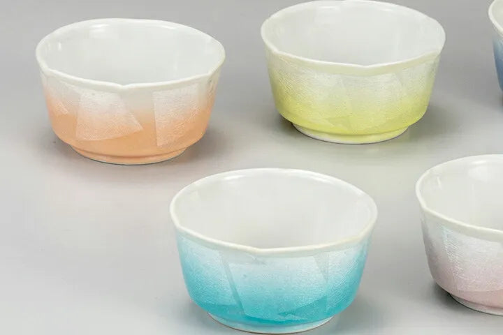 JAPANESE KUTANI WARE SMALL BOWL SET SILVER DECORATION (GINSAI) | GIFT BOX INCLUDED