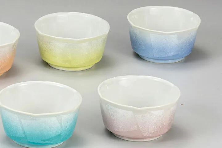 JAPANESE KUTANI WARE SMALL BOWL SET SILVER DECORATION (GINSAI) | GIFT BOX INCLUDED