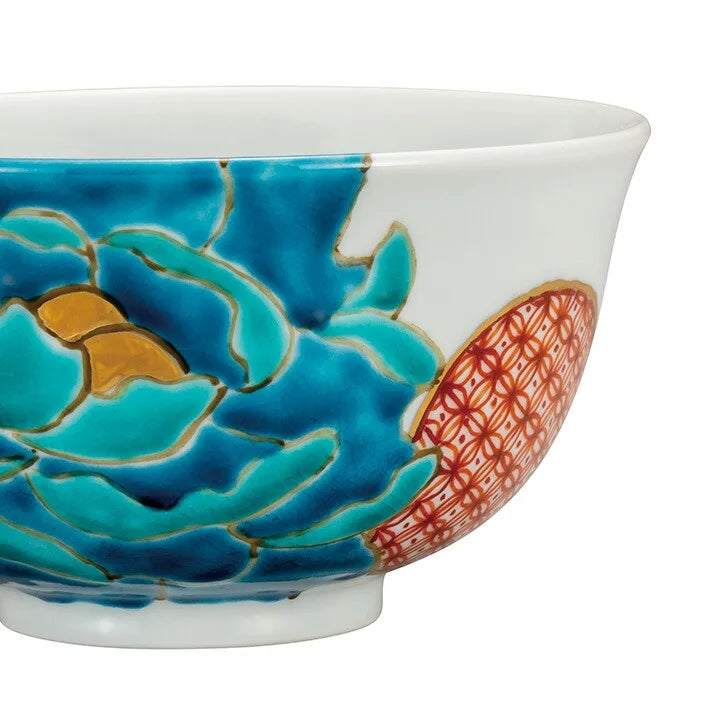 JAPAN KUTANI DONBURI BOWL BLUE PEONY /TSUYOSHI SATOU