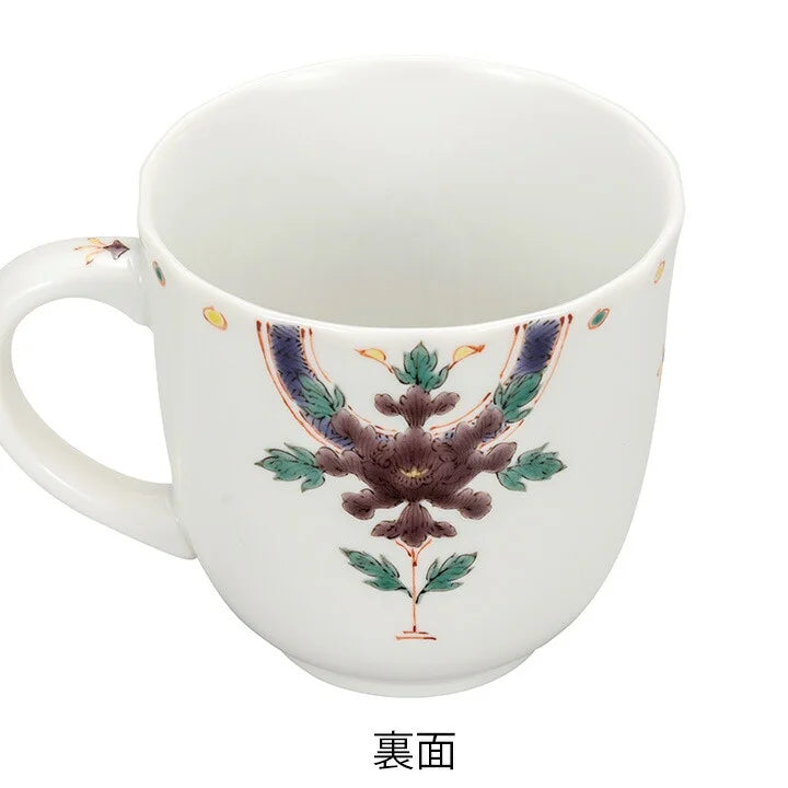 KUTANI JAPANESE MUG CUP PEONY MOTIF /GINSEN KLIN