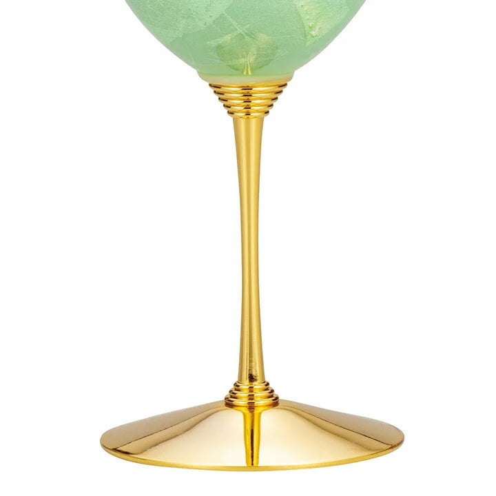 KUTANI WARE WINE CUP SILVER GREEN