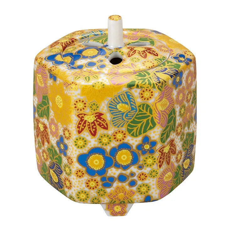 KUTANI JAPANESE INCENSE BURNER - HANAZUME (FLORAL PACKED DESIGN)