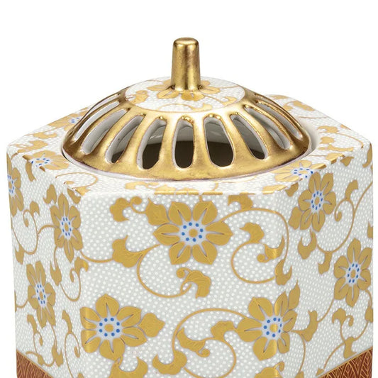 KUTANI JAPANESE INCENSE BURNER SHIROCHIBU TESSEN