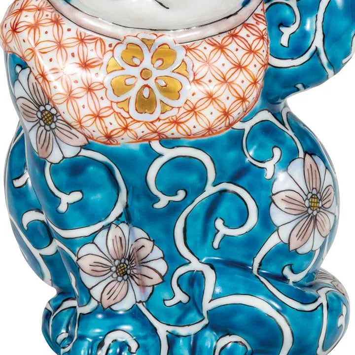 KUTANI WARE MANEKI NEKO LUCKY CAT – IROE ARABESQUE DESIGN