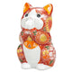 KUTANI WARE  LUCKY CAT(MANEKI NEKO) PRAYING CAT RED MORI