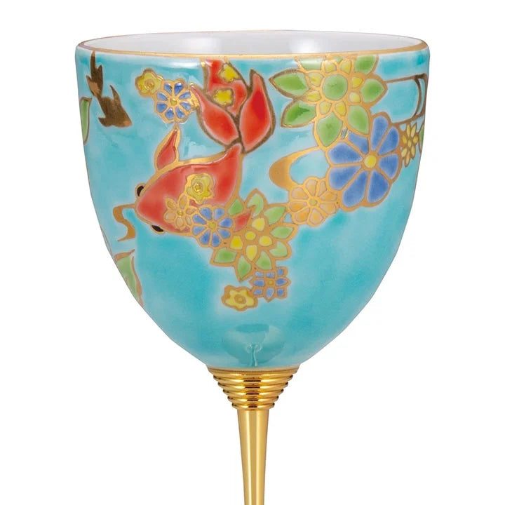 KUTANI WARE WINE CUP GOLDFISH