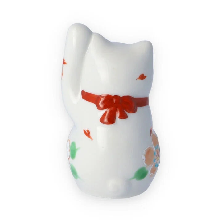 KUTANI WARE  LUCKY CAT(MANEKI NEKO) SAIBIYORI RED / KOKUZOU KLIN