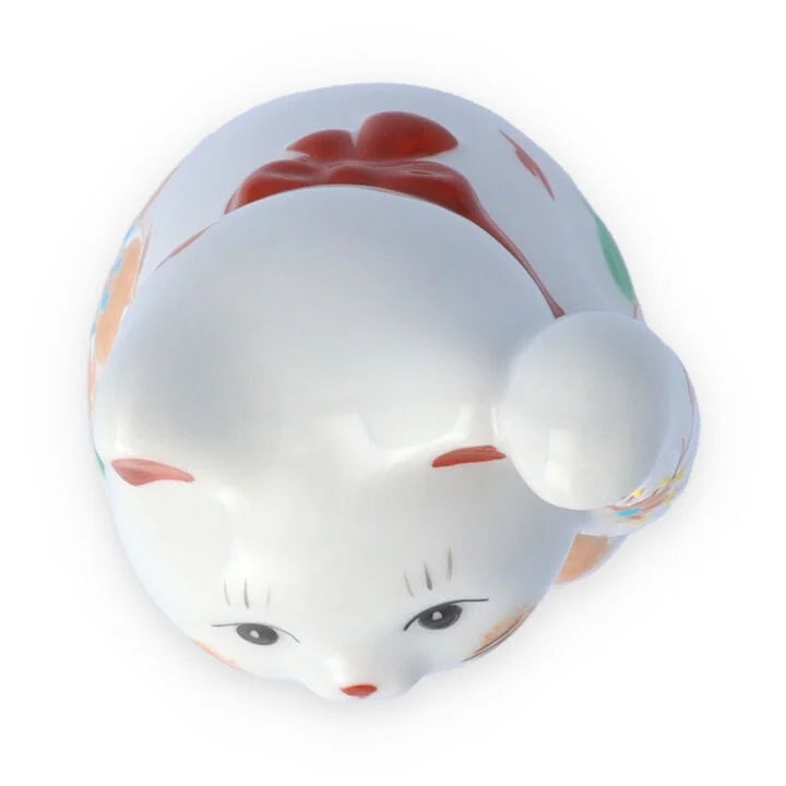 KUTANI WARE  LUCKY CAT(MANEKI NEKO) SAIBIYORI RED / KOKUZOU KLIN