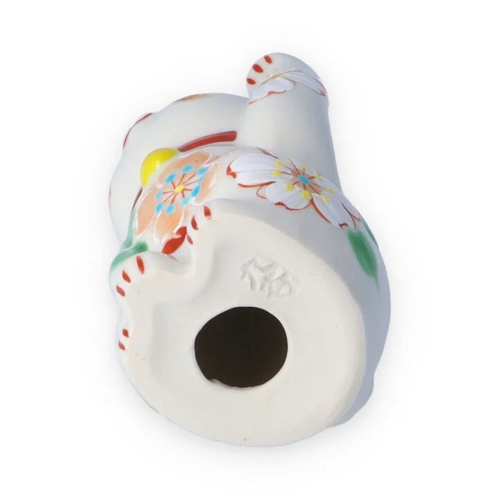 KUTANI WARE  LUCKY CAT(MANEKI NEKO) SAIBIYORI RED / KOKUZOU KLIN