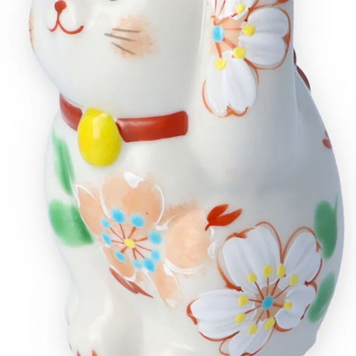 KUTANI WARE  LUCKY CAT(MANEKI NEKO) SAIBIYORI RED / KOKUZOU KLIN