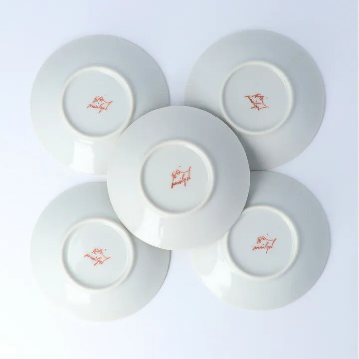 JAPANESE KUTANI PORCELAIN SMALL PLATE “SONG OF SPRING” BY GINSYUU KILN