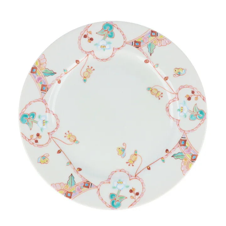KUTANI WARE 6.5″ PLATE “SPRING CHORUS”  GINSHU KILN JAPANESE DECORATIVE PLATE MADE IN JAPAN