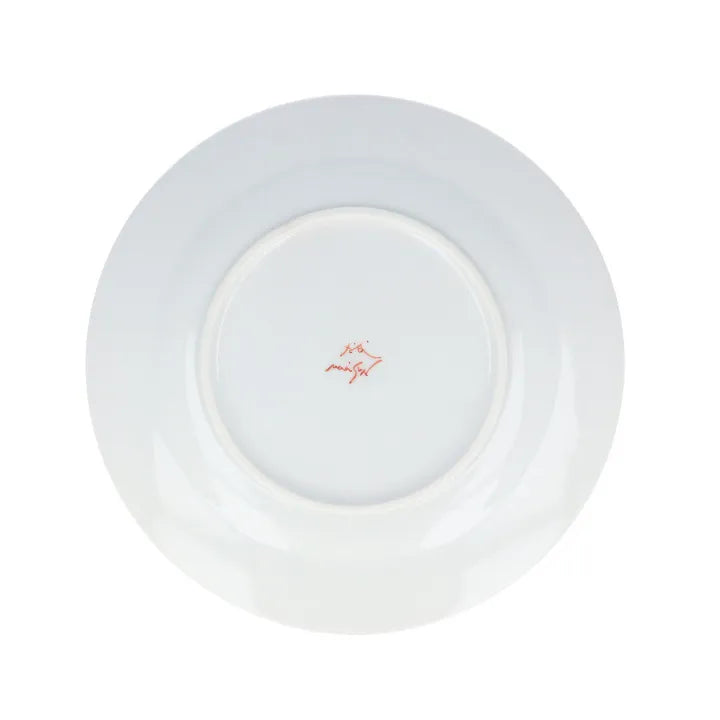 KUTANI WARE 6.5″ PLATE “SPRING CHORUS”  GINSHU KILN JAPANESE DECORATIVE PLATE MADE IN JAPAN