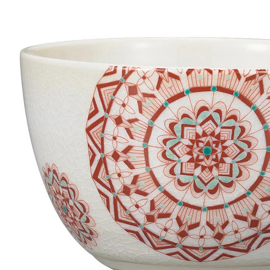 MATCHA BOWL CHAWAN 
KUTANI AKAE MARUMON