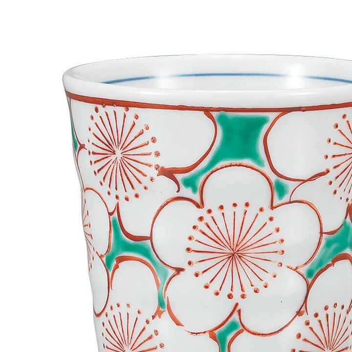 JAPANESE KUTANI MUG CUP GREEN PLUMS