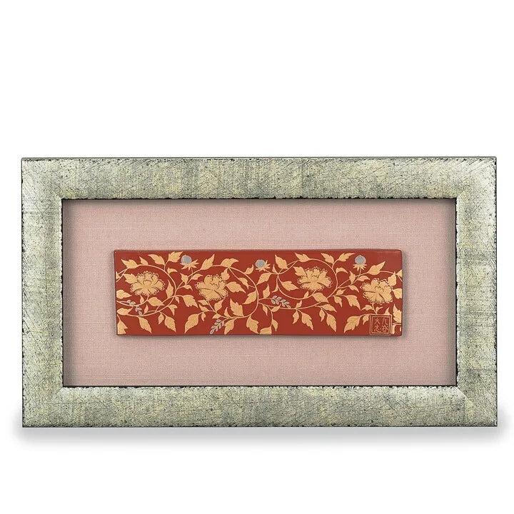 KUTANI WARE CERAMIC PLAQUE KIN RANTE