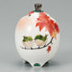 KUTANI WARE INCENSE BURNER “BIRD AND AUTUMN MAPLE” BY TOSHITO NAKAMURA (WOODEN BOX INCLUDED)