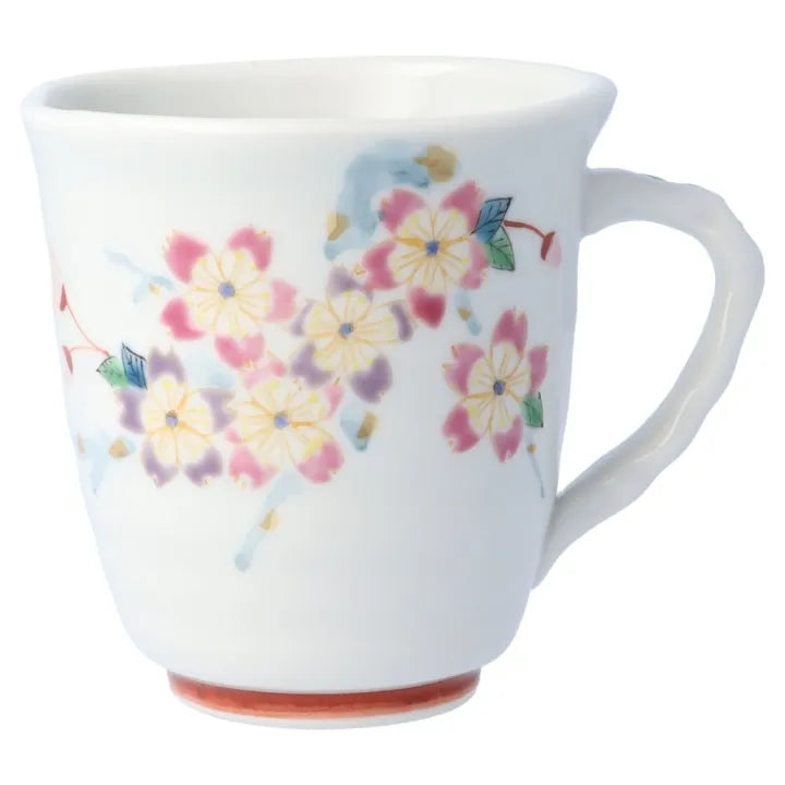 KUTANI WARE PAIR MUG SET “WA-SAKURA” / TAISHI KILN (GIFT BOX INCLUDED)