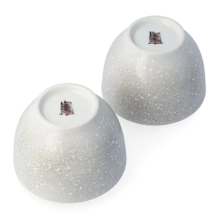 JAPANESE TEAPOT SET KUTANI TWO SPARROWS IN SNOW/ TOSHITO NAKAMURA