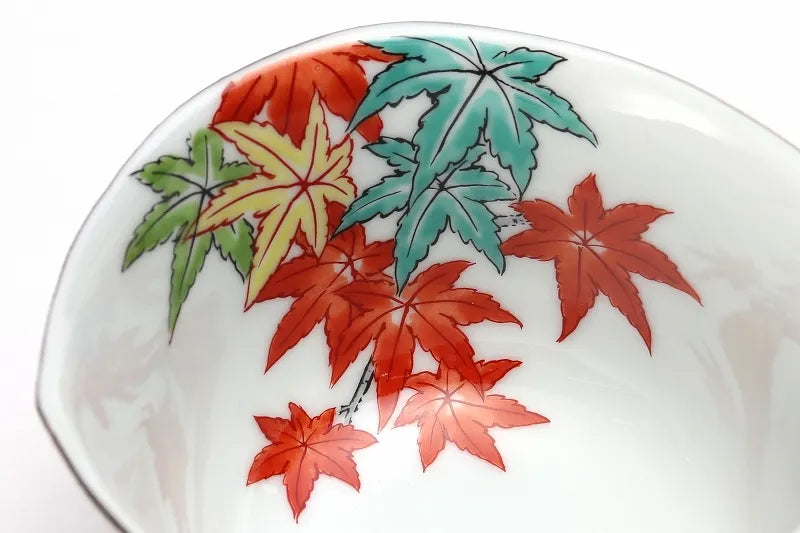 ARITA WARE “PLATINUM MAPLE” COFFEE CUP & SAUCER – KINRYU KILN | JAPANESE PORCELAIN WITH WOODEN BOX