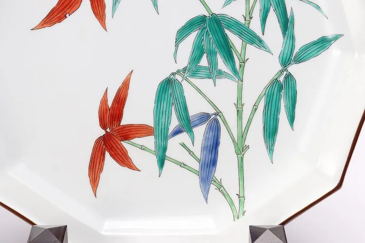 ARITA WARE “NIGOSHIDE BAMBOO DESIGN PLATE” – CREATED BY THE 15TH KAKIEMON