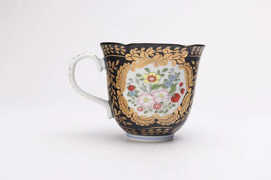 ARITA WARE KIN'EN-KURO VERSAILLESMORNING MUG/ KOURAKU KILN