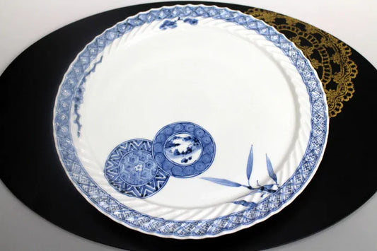 [IMPERIAL HOUSEHOLD PURVEYOR] KUTANI WARE SEIKA TWIN-RING DESIGN / CHOZA YAMAMOTO