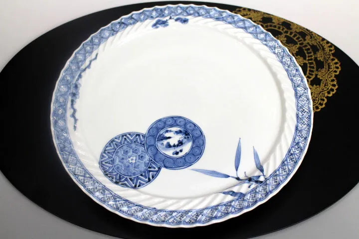 [IMPERIAL HOUSEHOLD PURVEYOR] KUTANI WARE SEIKA TWIN-RING DESIGN / CHOZA YAMAMOTO