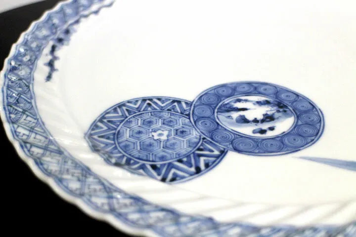 [IMPERIAL HOUSEHOLD PURVEYOR] KUTANI WARE SEIKA TWIN-RING DESIGN / CHOZA YAMAMOTO
