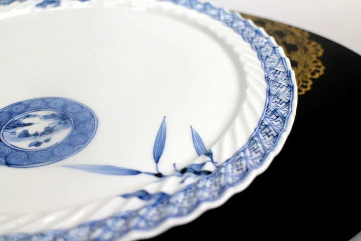 [IMPERIAL HOUSEHOLD PURVEYOR] KUTANI WARE SEIKA TWIN-RING DESIGN / CHOZA YAMAMOTO