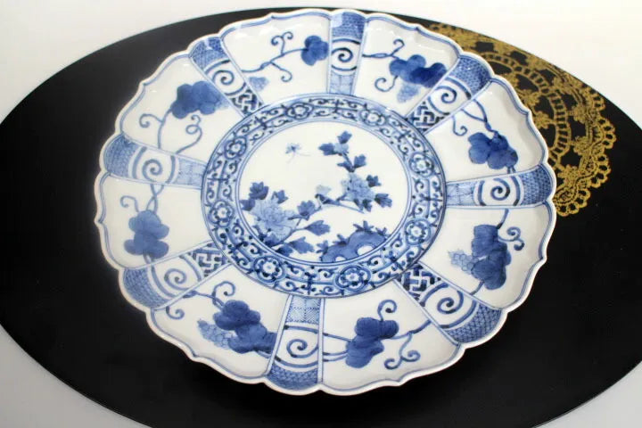 [IMPERIAL HOUSEHOLD PURVEYOR]KUTANI WARE HOJU KARAKUSA FLOWER & BIRD DESIGN / CHOZA YAMAMOTO